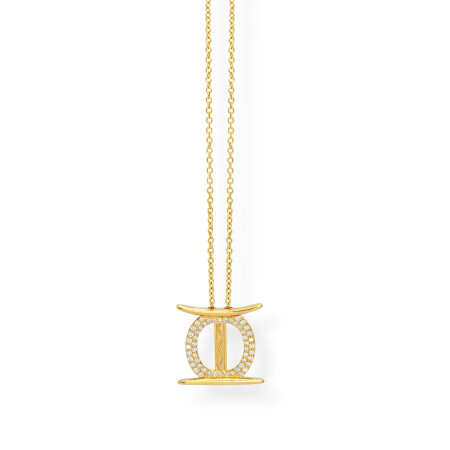 Collier Adinkra Pouvoir en or jaune et diamants