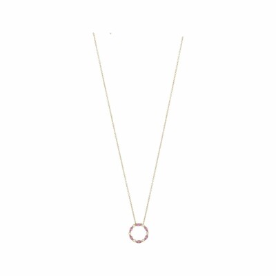 Collier Mix&Match en or rose, saphirs roses et diamants