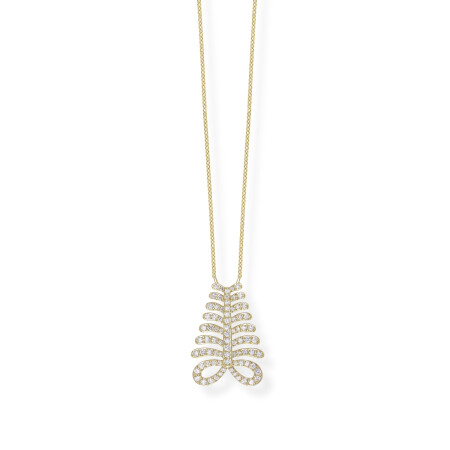 Collier Adinkra Endurance en or jaune et diamants