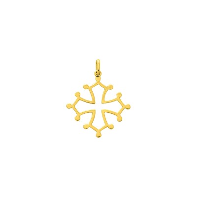 Pendentif croix occitane en or jaune