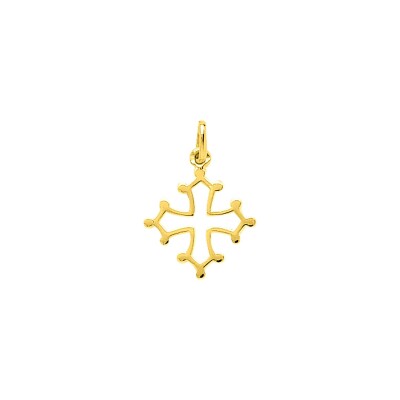 Pendentif croix occitane en or jaune