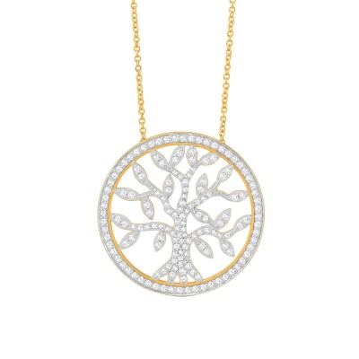 Collier or jaune et diamants