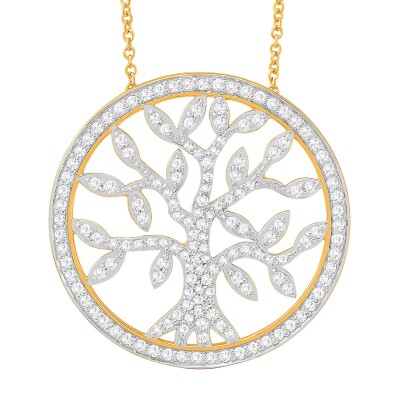 Collier or jaune et diamants