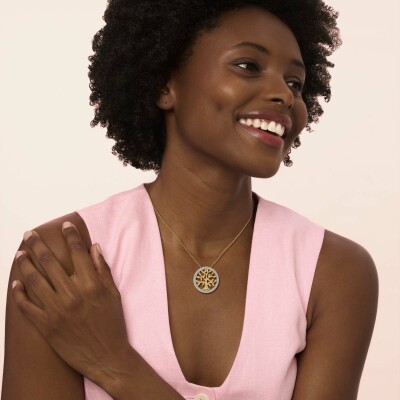 Collier or jaune et diamants