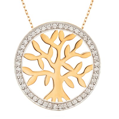 Collier or jaune et diamants