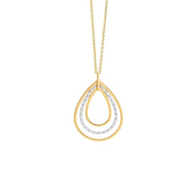 Collier or jaune et diamants