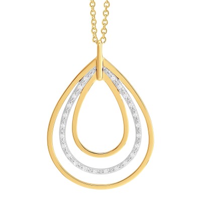 Collier or jaune et diamants