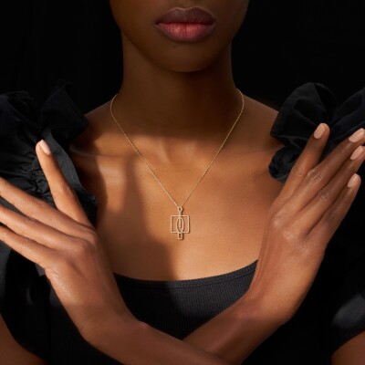 Collier CALAO en or jaune 18 carats et diamants