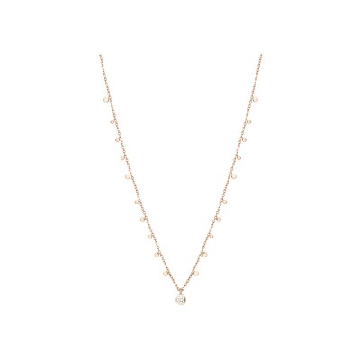 Collier Pampille en or rose et diamant