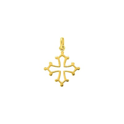 Pendentif croix occitane en or jaune