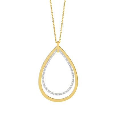 Collier or jaune et diamants