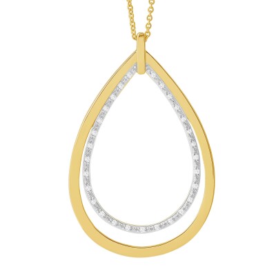 Collier or jaune et diamants