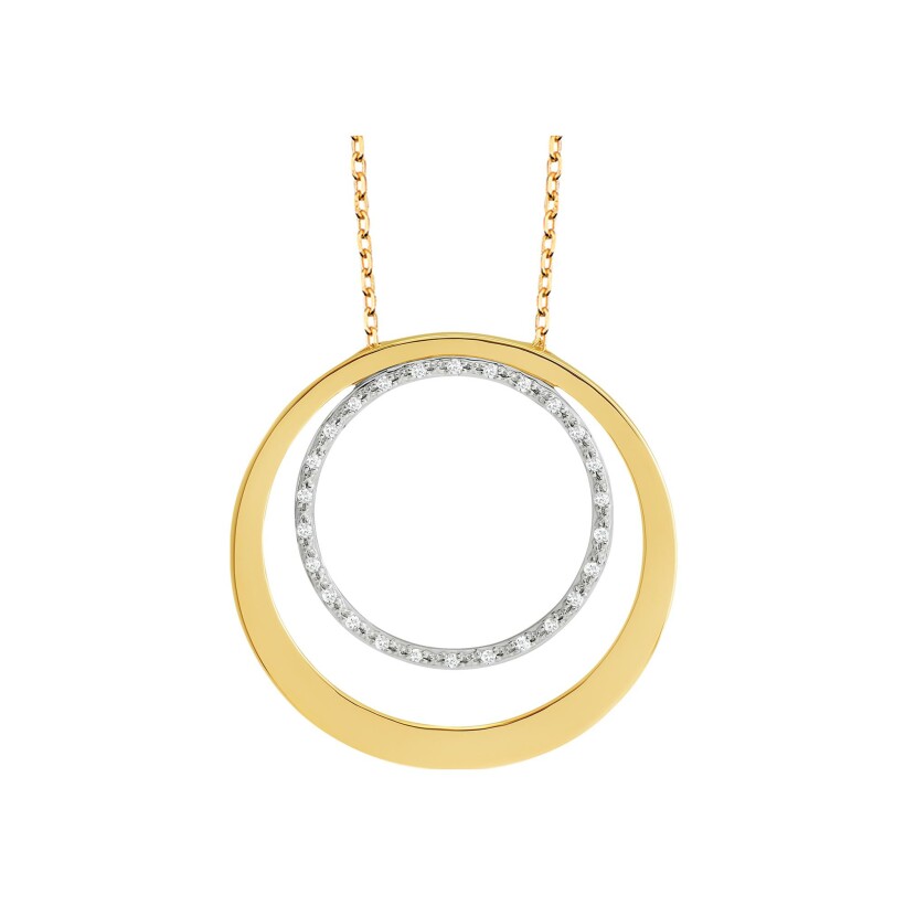 Collier or jaune et diamants