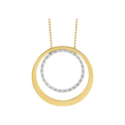 Collier or jaune et diamants