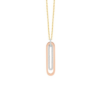 Collier 3 ors et diamants