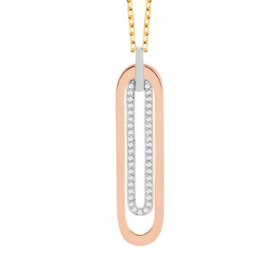 Collier 3 ors et diamants