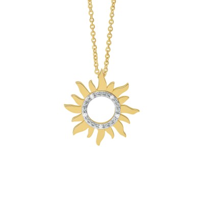 Collier or jaune et diamants