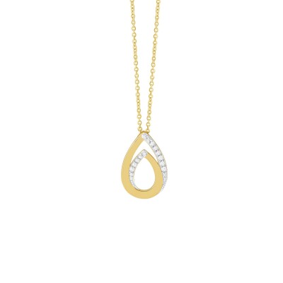 Collier or jaune et diamants