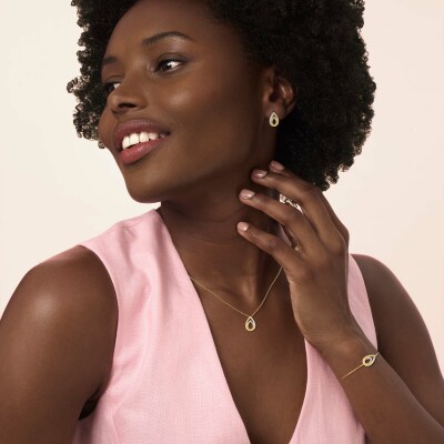 Collier or jaune et diamants