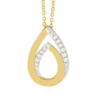 Collier or jaune et diamants
