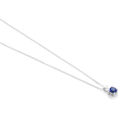 Collier en or blanc et saphir 0.31ct