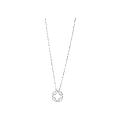 Collier en or blanc et diamants 0.12ct