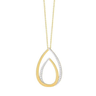 Collier or jaune et diamants