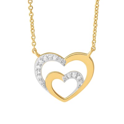Collier or jaune et diamants