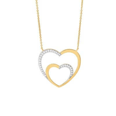 Collier or jaune et diamants