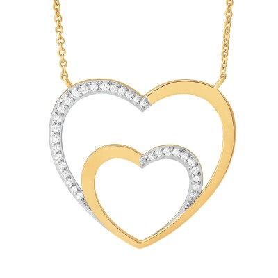 Collier or jaune et diamants