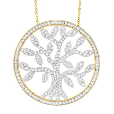 Collier or jaune et diamants