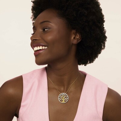 Collier or jaune et diamants