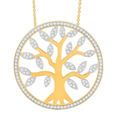 Collier or jaune et diamants