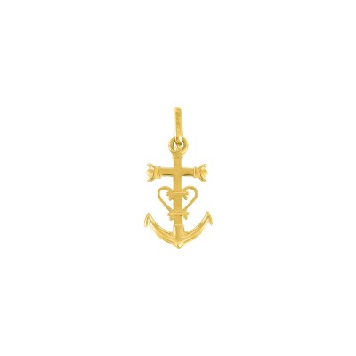 Pendentif croix camarguaise en or jaune