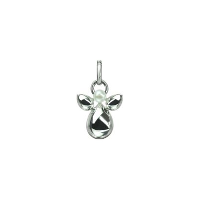 Pendentif Isabelle Langlois Mon Ange en or rose et perle blanche