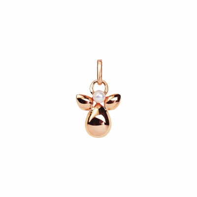 Pendentif Isabelle Langlois Mon Ange Zachariel en or rose et perle blanche 