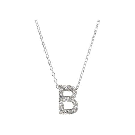 Doux Initiales pendant in white gold and diamonds