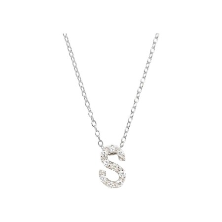 Doux Initiales pendant in white gold and diamonds