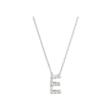 Doux Initiales pendant in white gold and diamonds