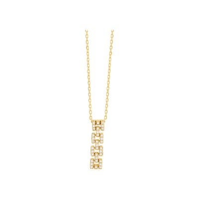 Collier en or jaune et diamants 0.11ct
