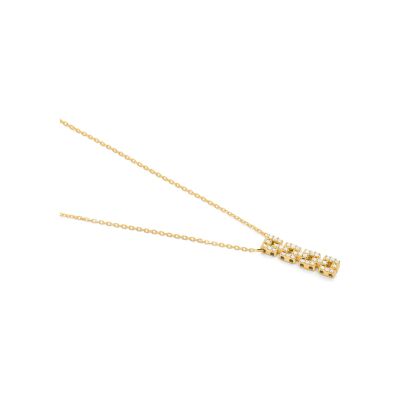 Collier en or jaune et diamants 0.11ct
