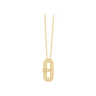 Collier en or jaune et diamants 0.08ct