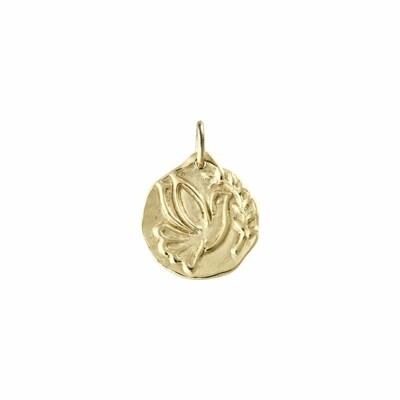 Médaille Mely Colombe à l'envol en or jaune, 18mm