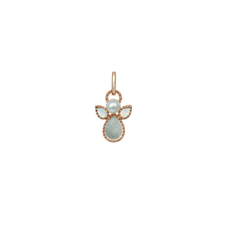 Pendentif Isabelle Langlois Mon Ange en or rose, nacre et perles