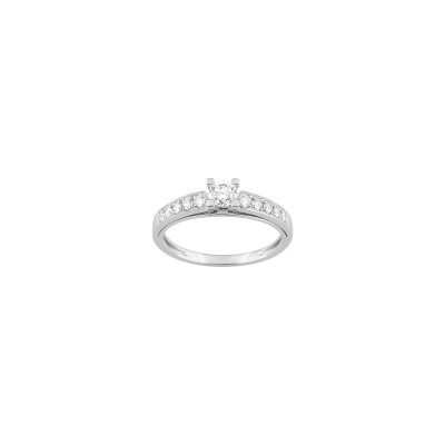 Bague en or blanc et diamant 0.51ct