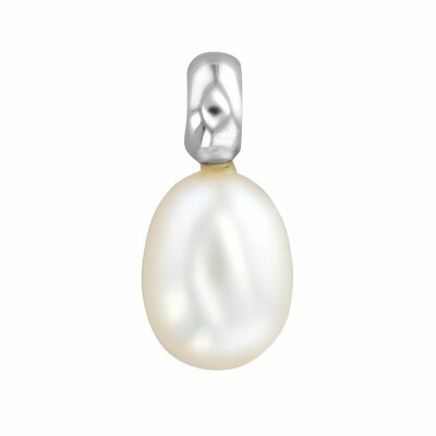 Pendentif en or blanc et perle