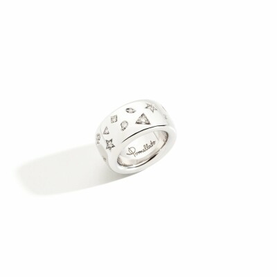 Bague Pomellato Iconica en or blanc rhodié et 24 diamants blancs