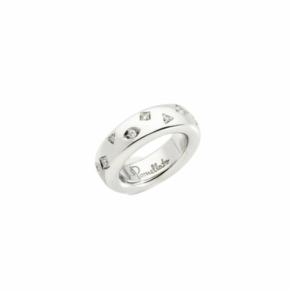Pomellato ICONICA ring, white gold and 17 white diamonds