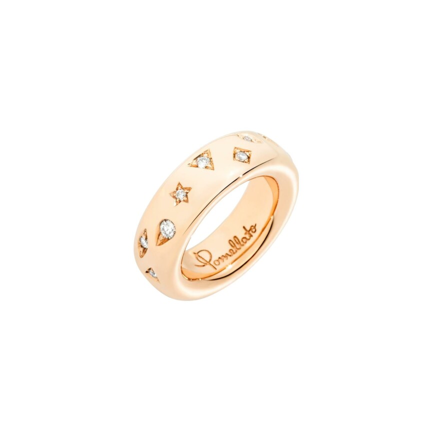 Bague Pomellato Iconica en or rose et diamants