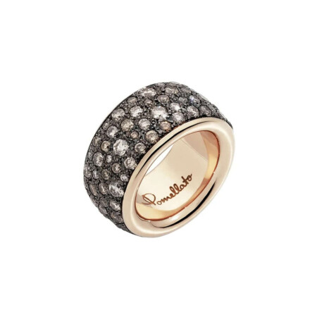 Bague Pomellato Iconica en or rose et diamants bruns